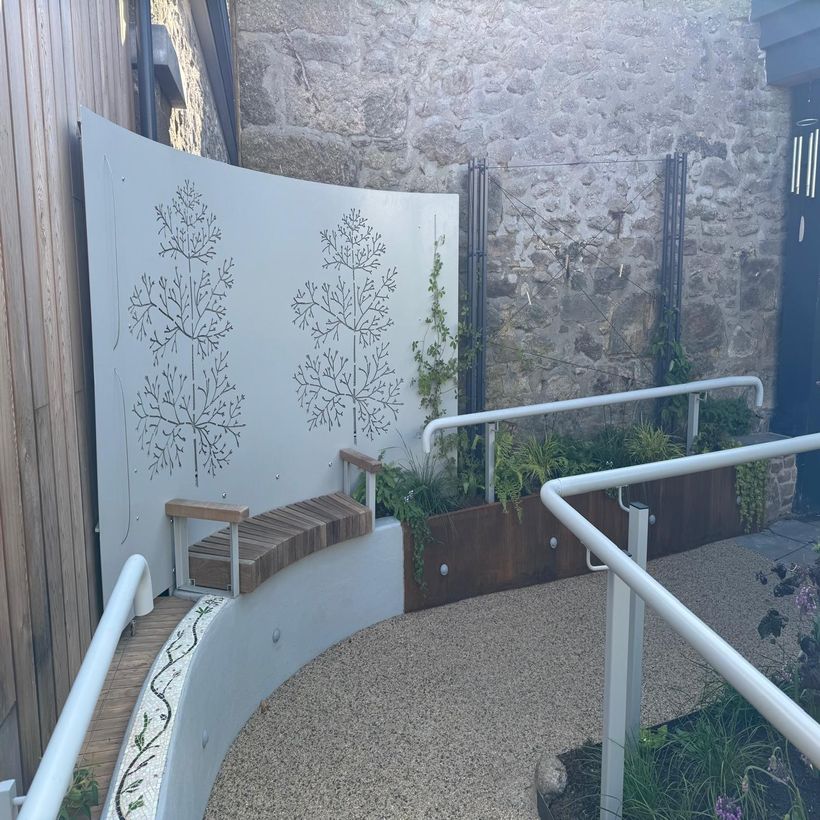 aerial view of new building