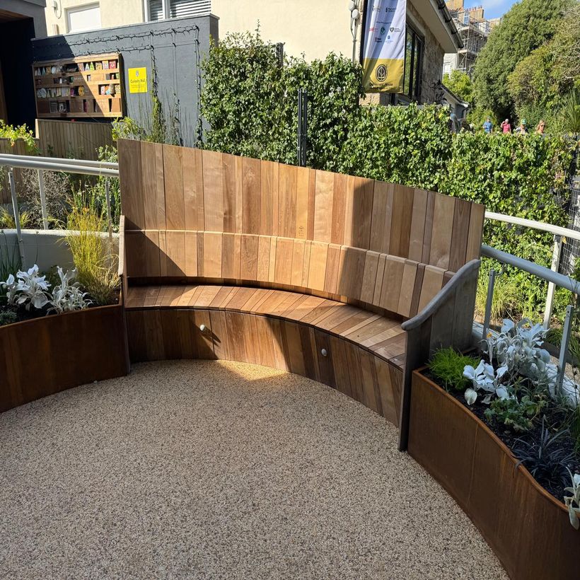 aerial view of new building