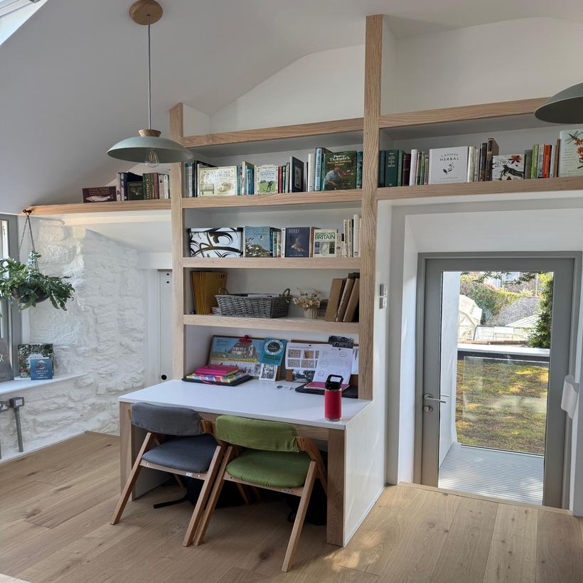 aerial view of new building