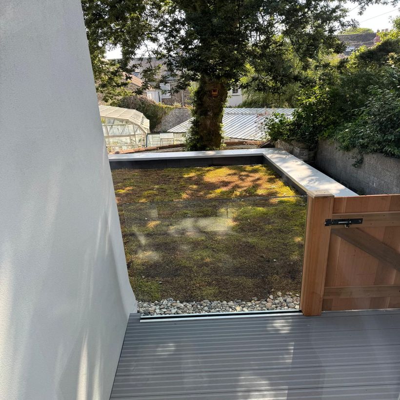 aerial view of new building