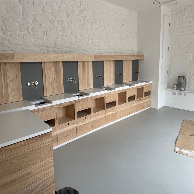 aerial view of new building