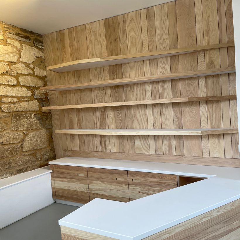 aerial view of new building