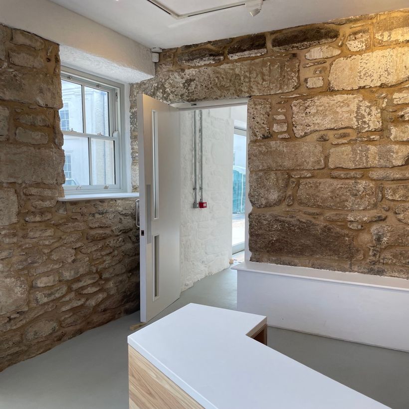 aerial view of new building