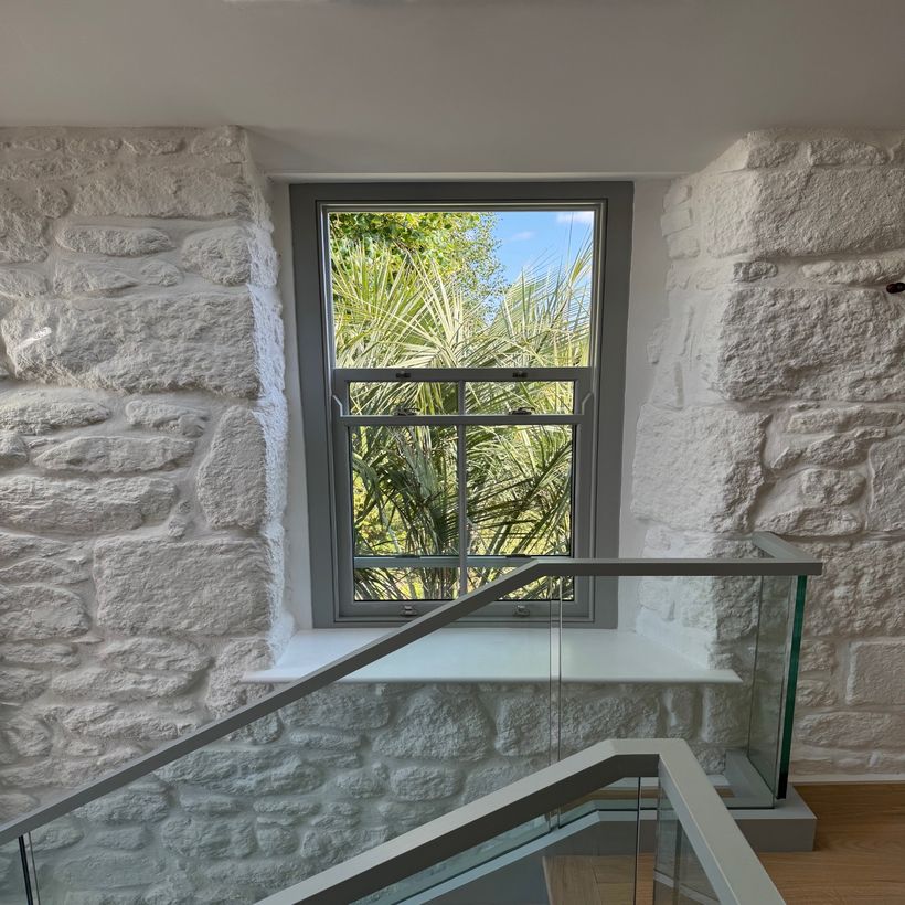 aerial view of new building