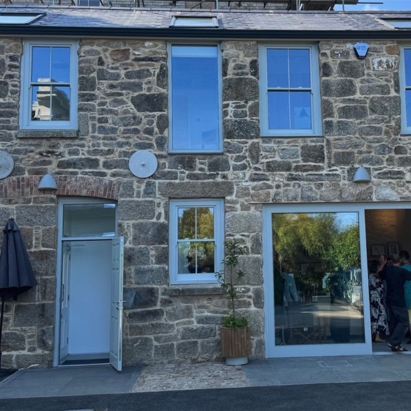 aerial view of new building