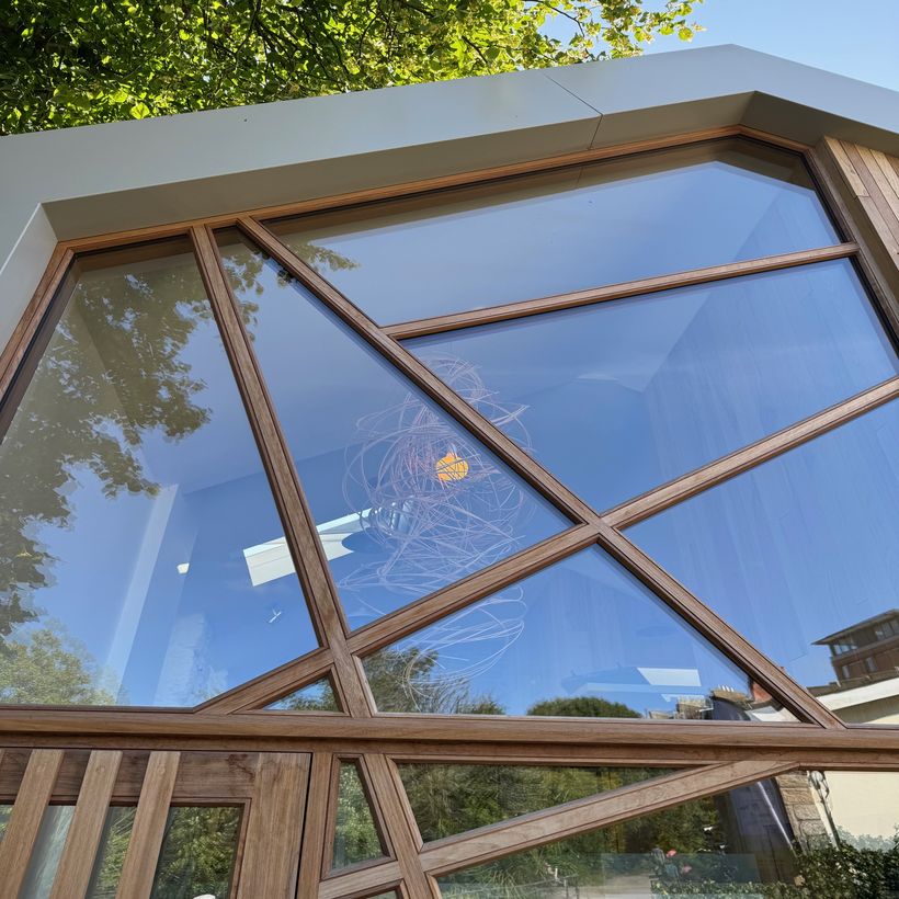 aerial view of new building