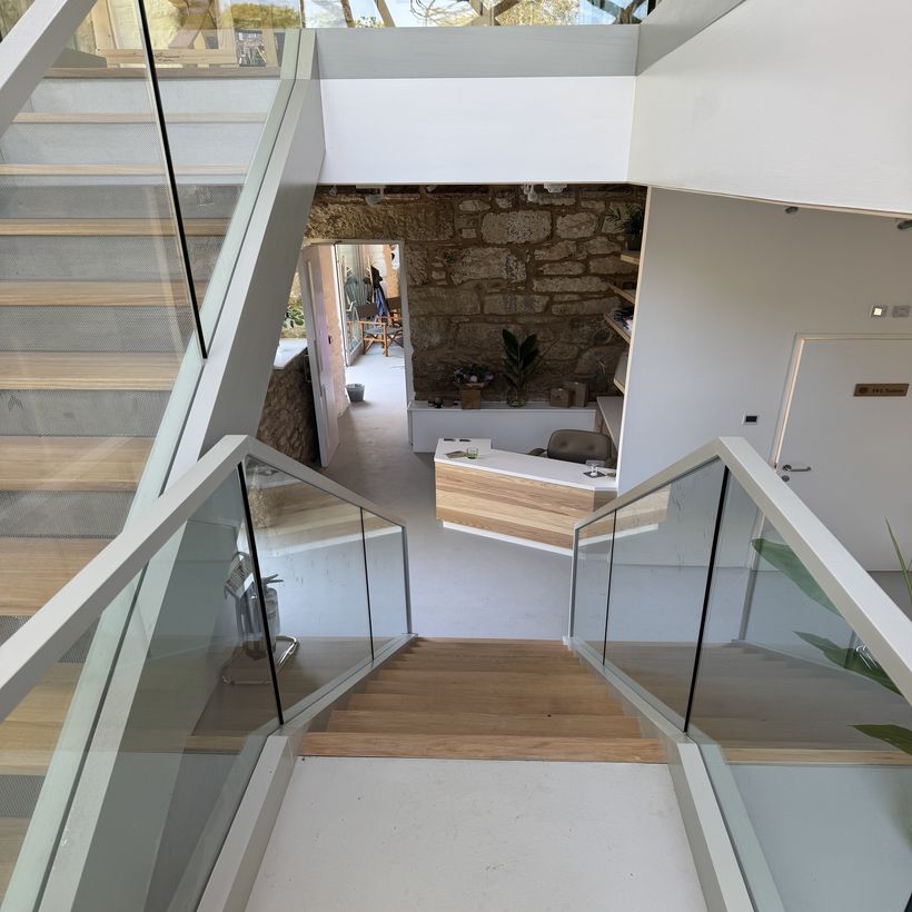 aerial view of new building