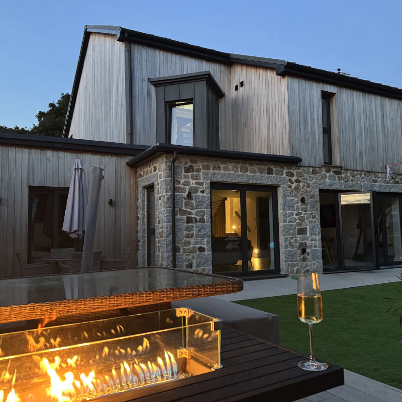 aerial view of new building