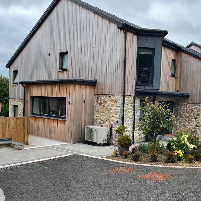 aerial view of new building