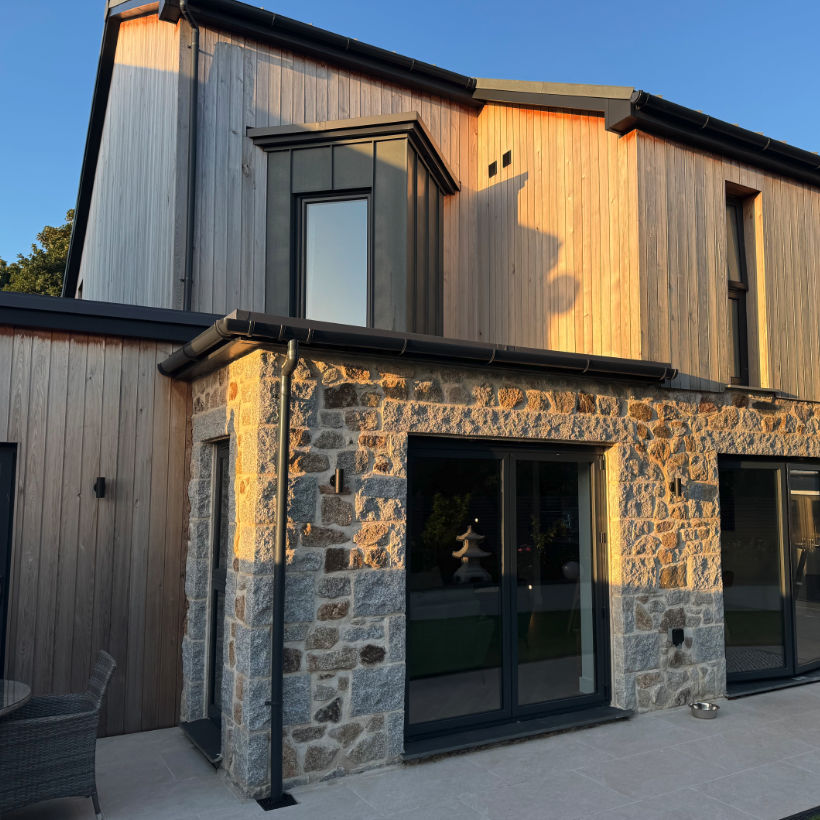 aerial view of new building