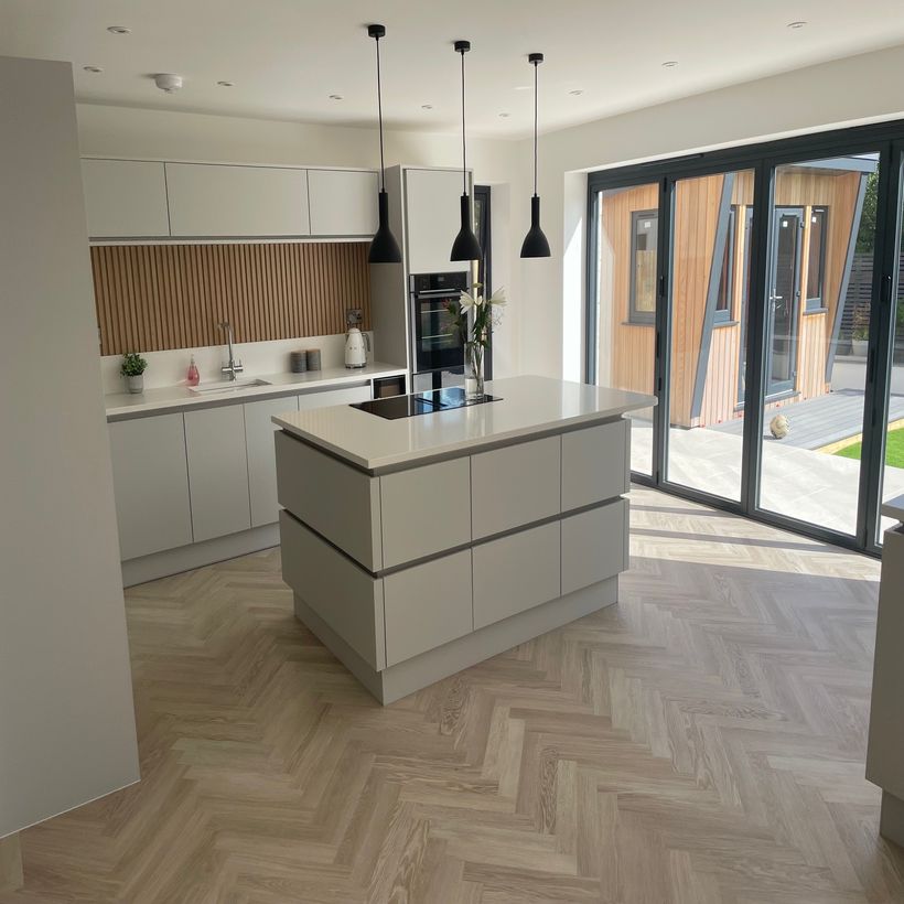 aerial view of new building