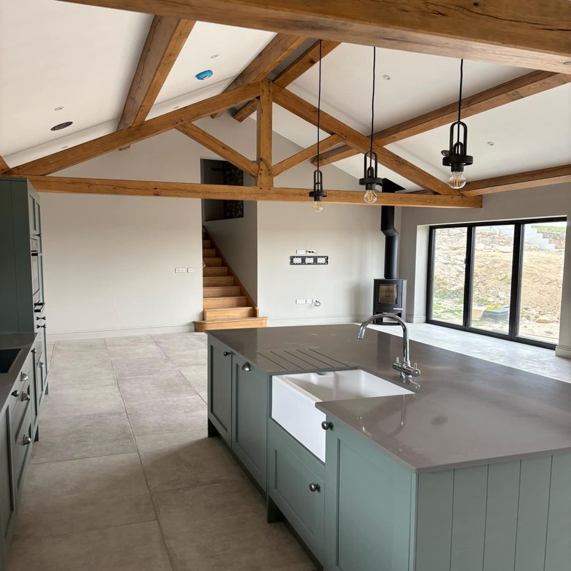 aerial view of new building