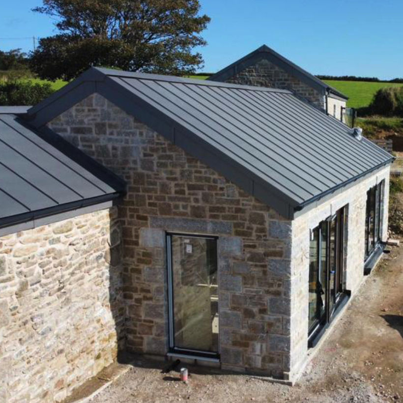 aerial view of new building