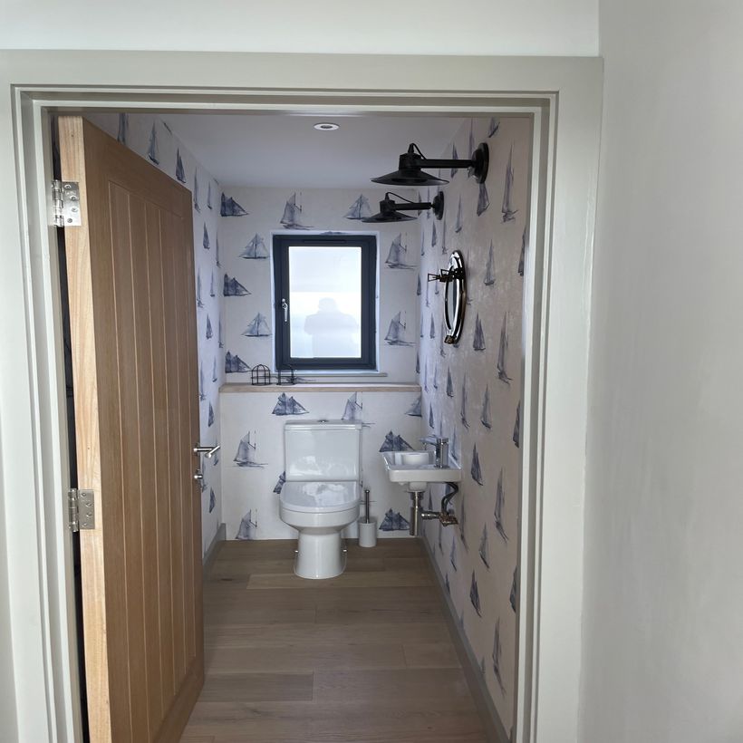 aerial view of new building