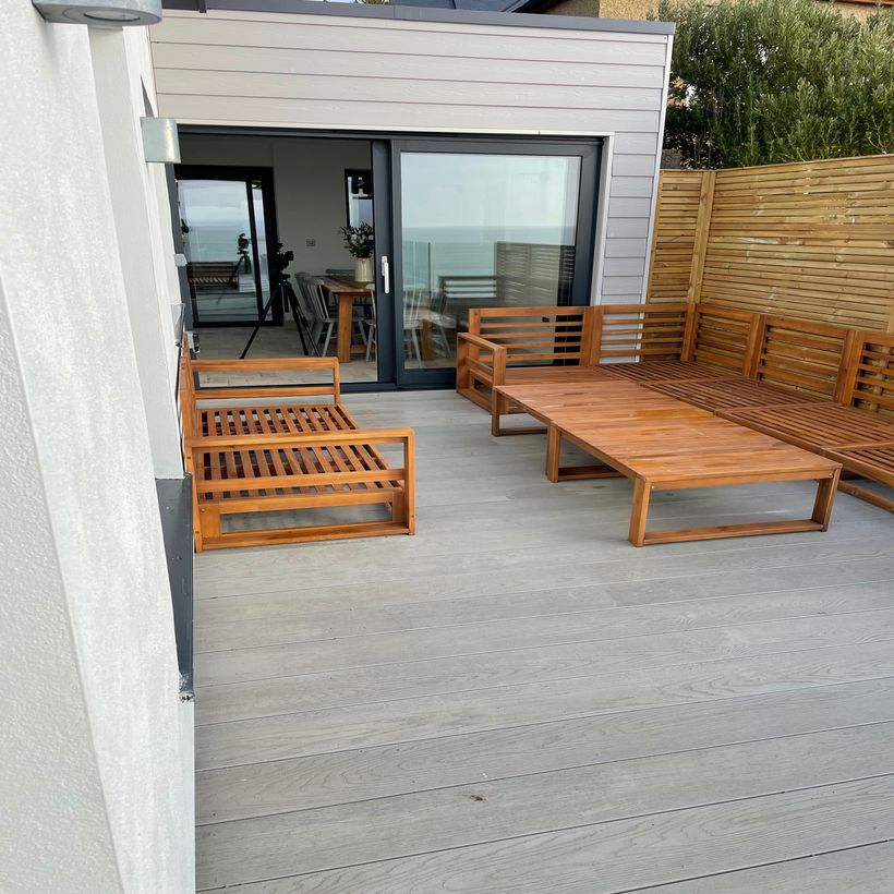 aerial view of new building