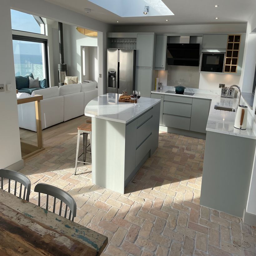 aerial view of new building