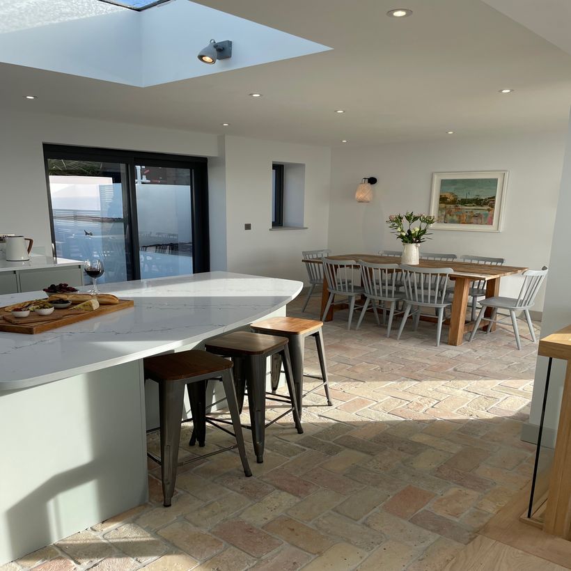 aerial view of new building