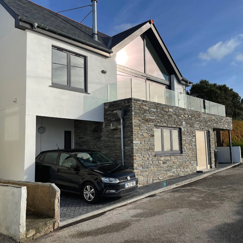 aerial view of new building