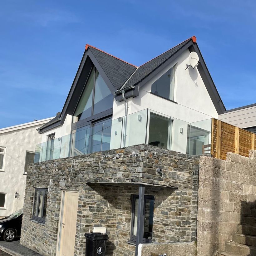 aerial view of new building