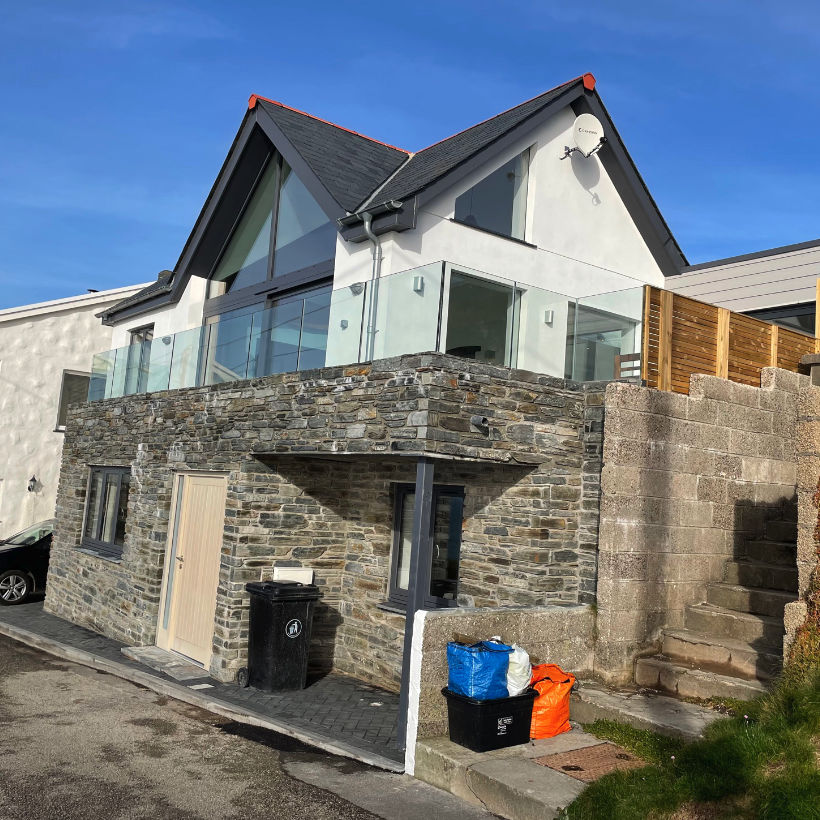 aerial view of new building