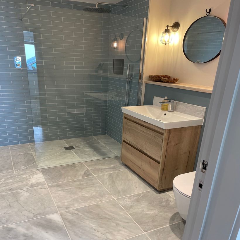 aerial view of new building