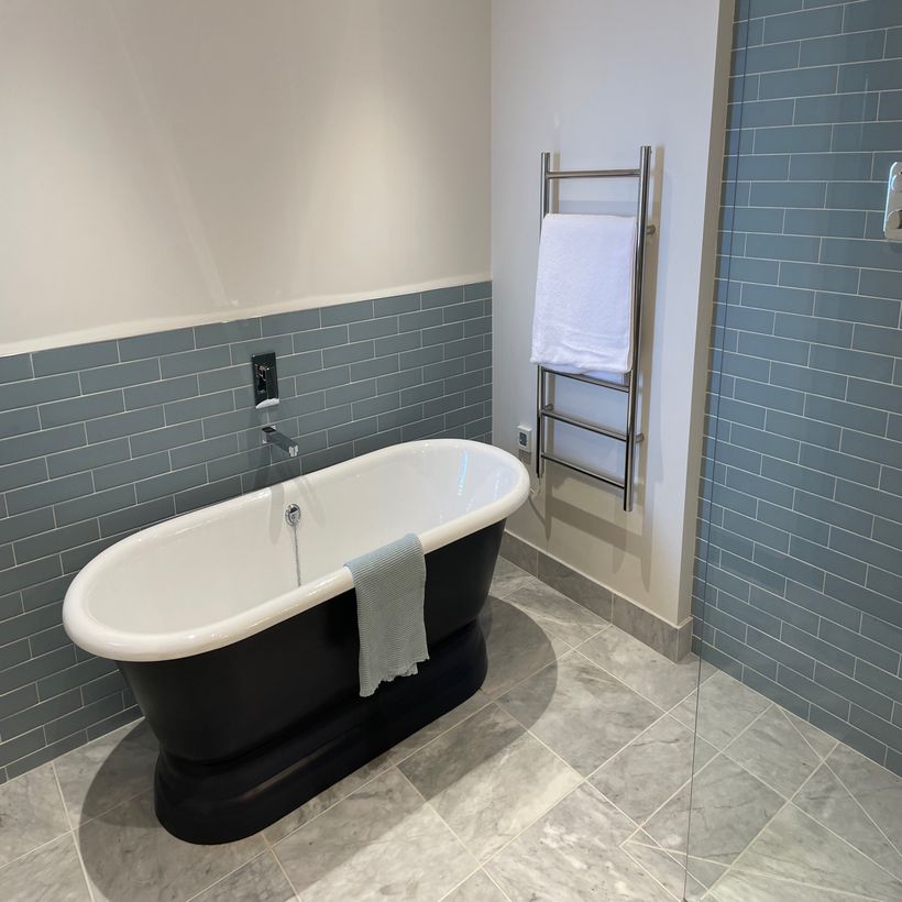 aerial view of new building