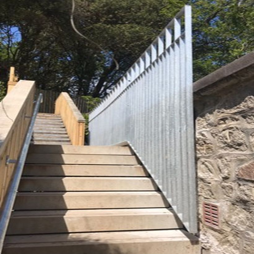 aerial view of new building