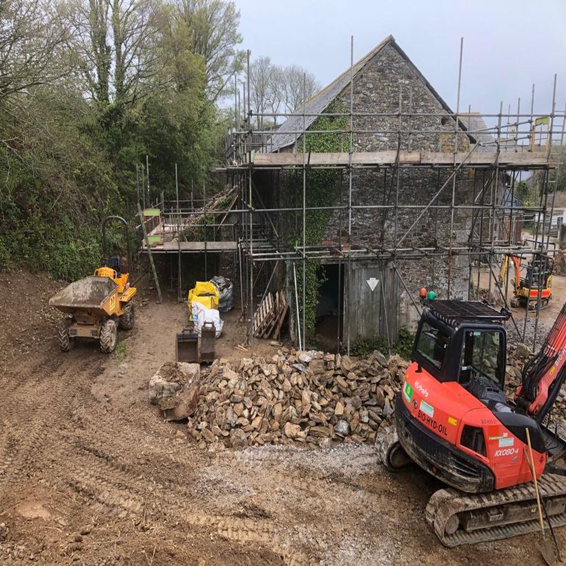 aerial view of new building