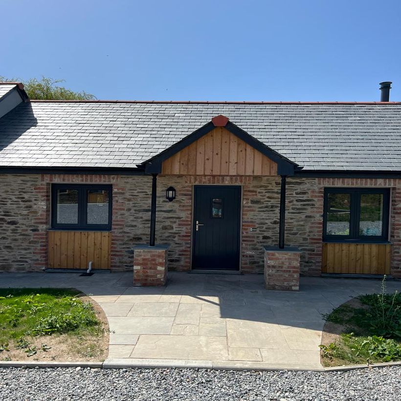 aerial view of new building