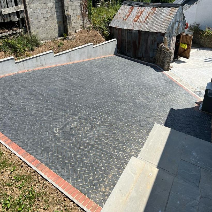 aerial view of new building