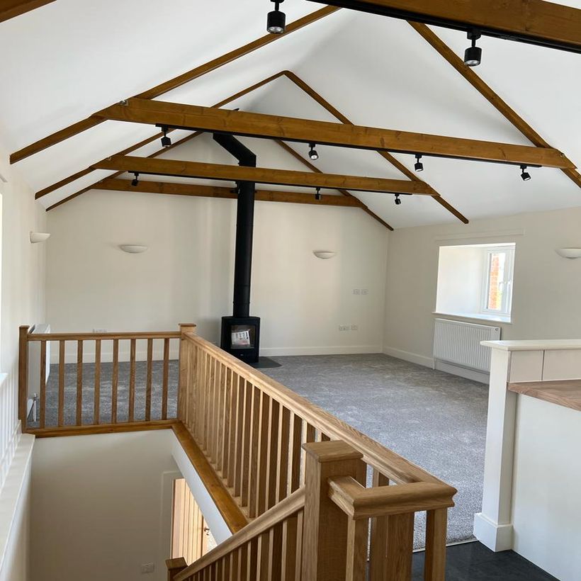 aerial view of new building