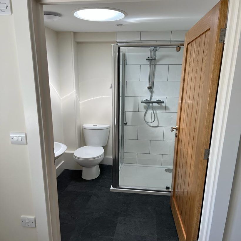 aerial view of new building