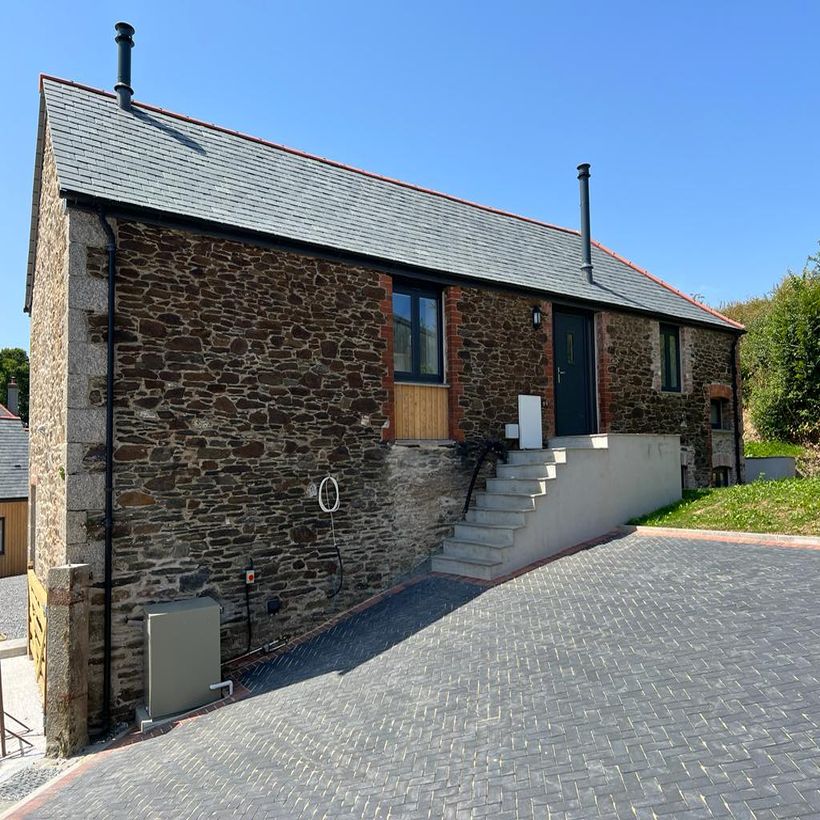 aerial view of new building
