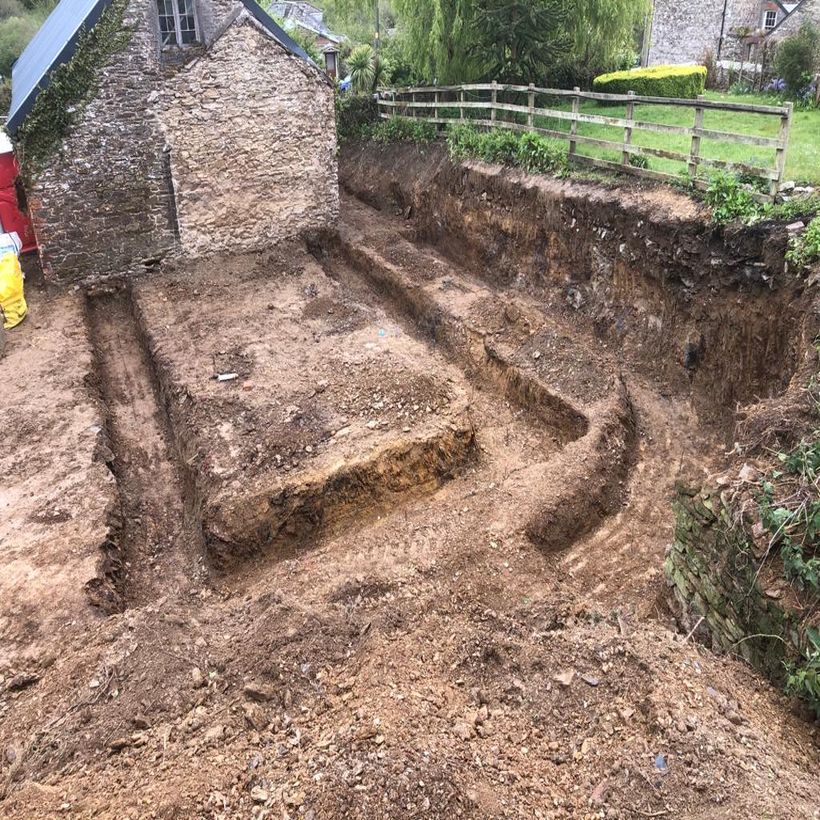 aerial view of new building