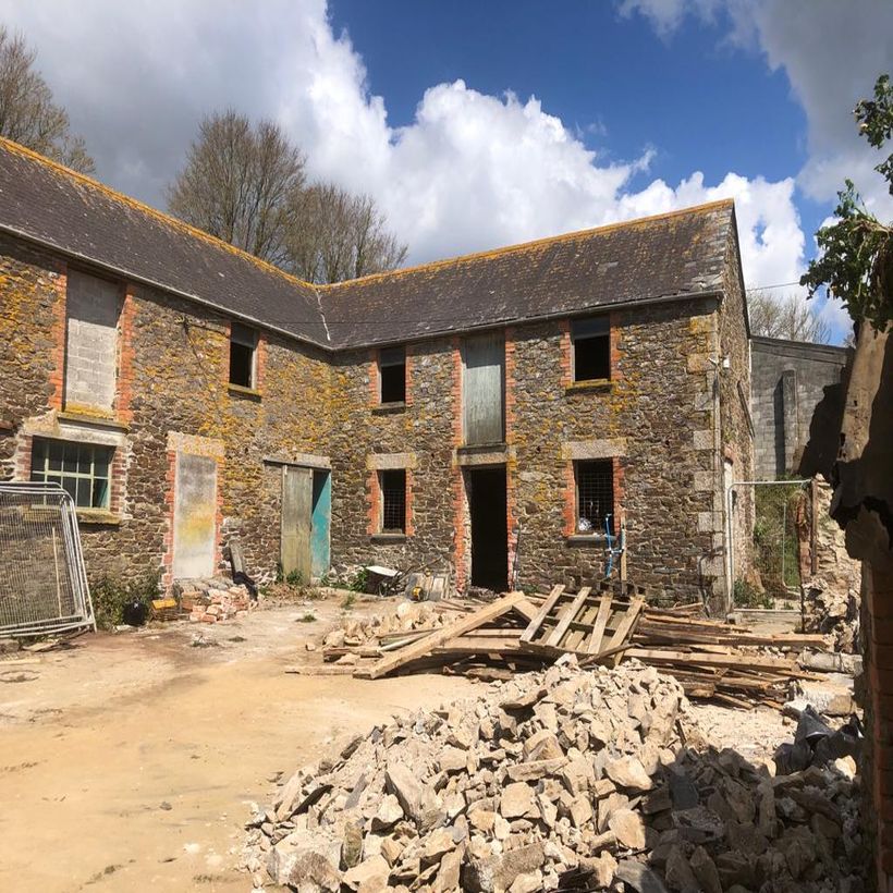 aerial view of new building