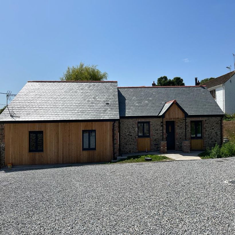 aerial view of new building