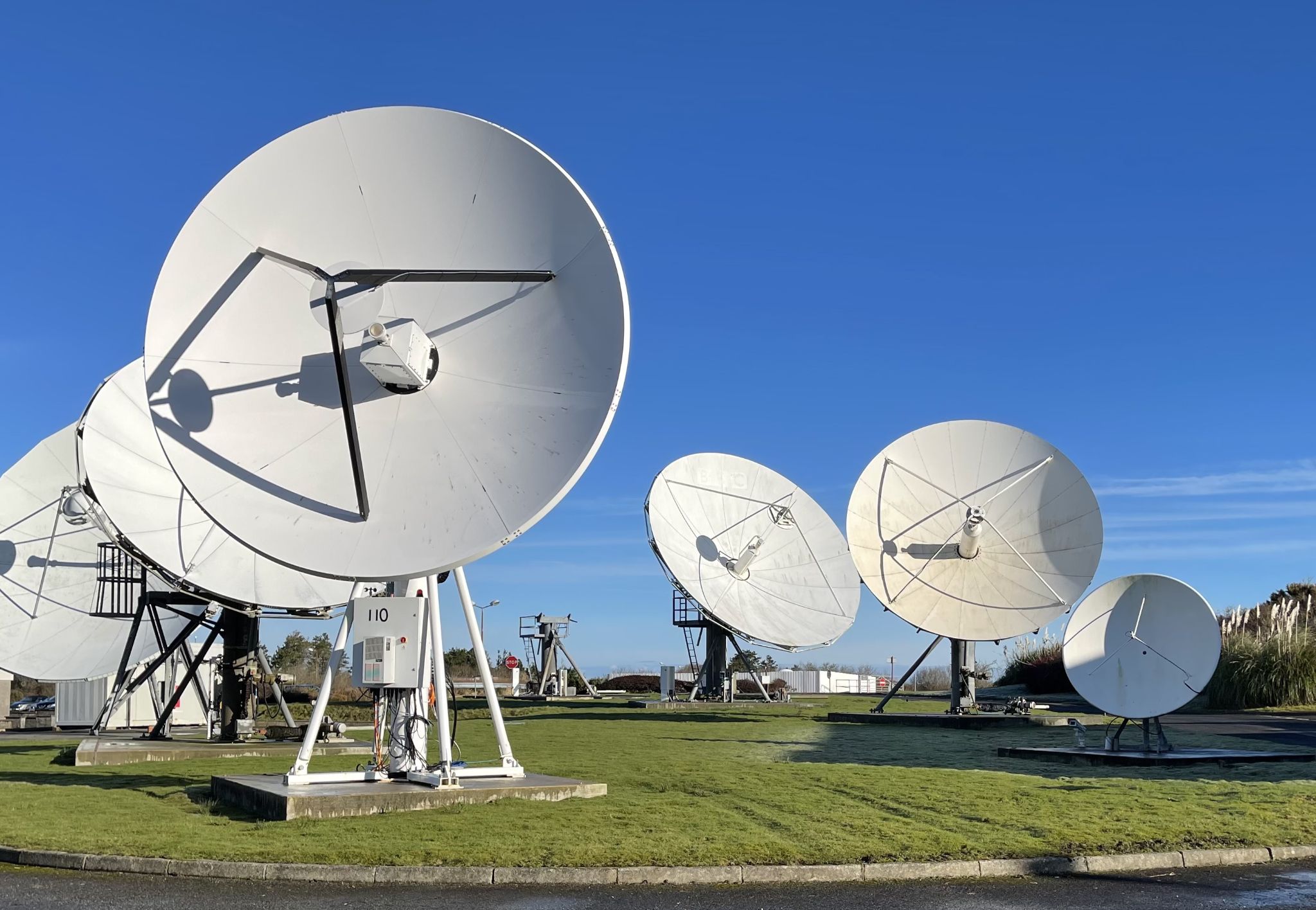 Image of new concrete bases at Goonhilly.