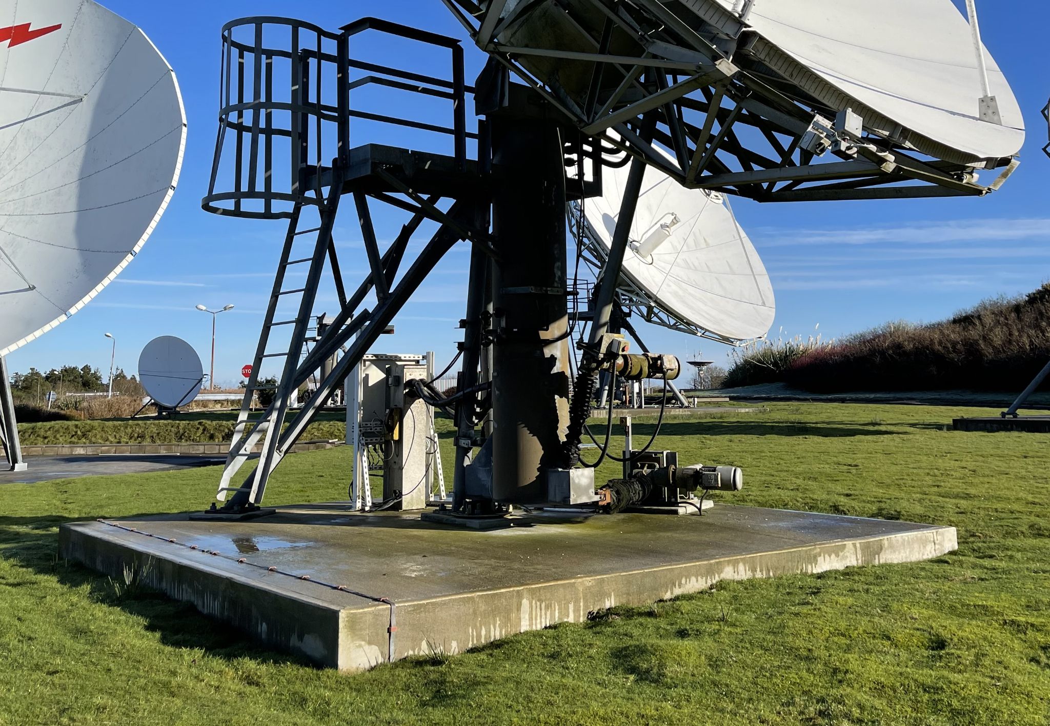 Image of new concrete base for Goonhilly Earth Station
